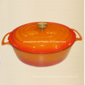 Oval Enamel Cast Iron Casserole Manufacturer From China Size 30X25cm